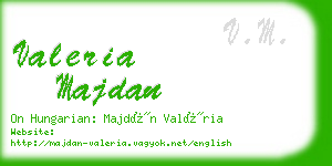 valeria majdan business card